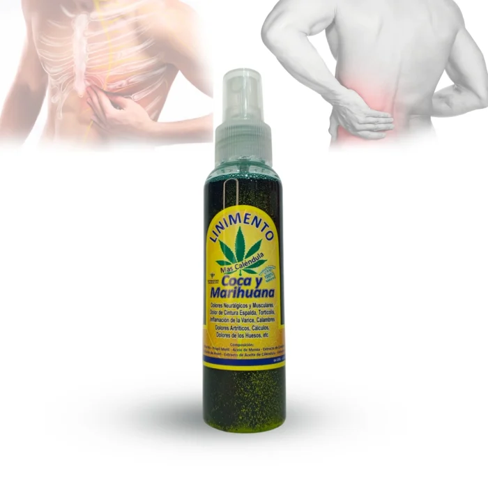 Spray Linimento Coca y Marihuana x 120 ml. Spray Linimento Coca y Marihuana x 120 ml. - Image 1