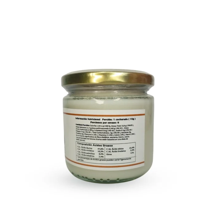 Aceite de Coco Prensado Organico 200 g. - Image 2